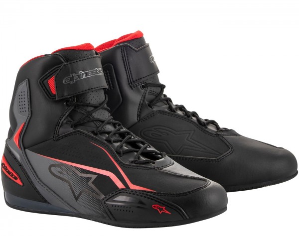 Alpinestars Faster 3 Schuhe, Schwarz-Grau-Rot