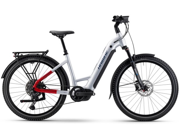 Haibike Trekking 7 Low E-Bike 2025, Grau-Rot